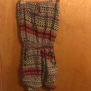 Strapless romper